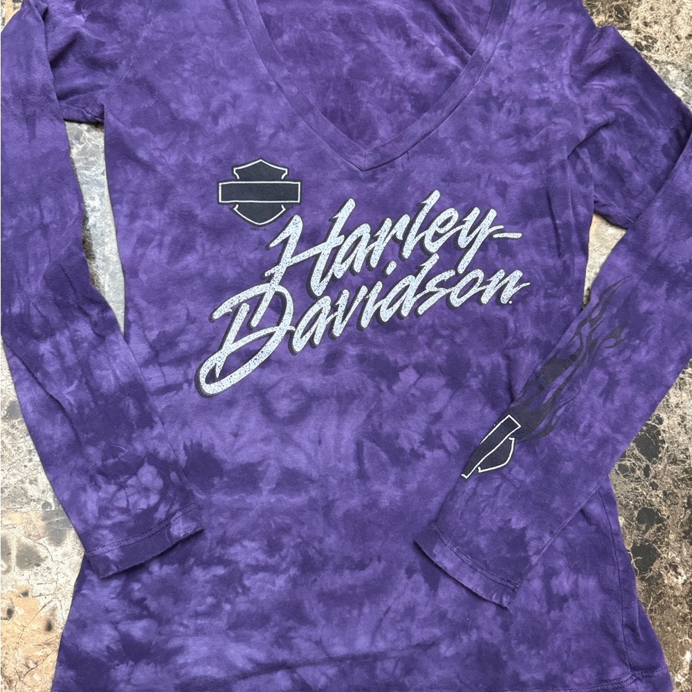 Harley-Davidson Women's Long Sleeve Purple Tee